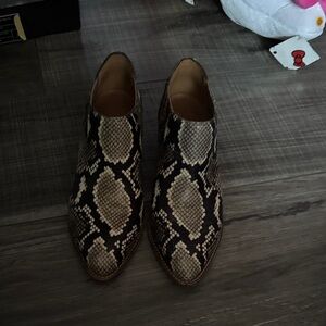 Madewell Snakeskin Ankle Booties